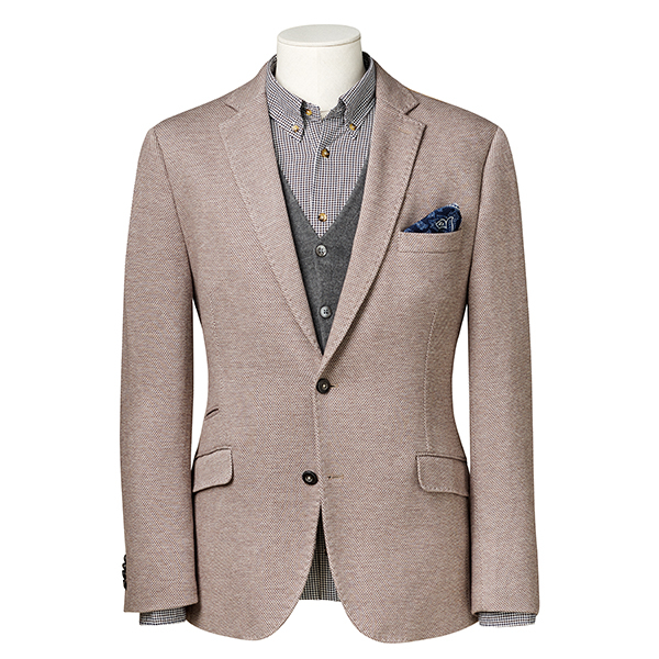 Man Wool Suit Beige